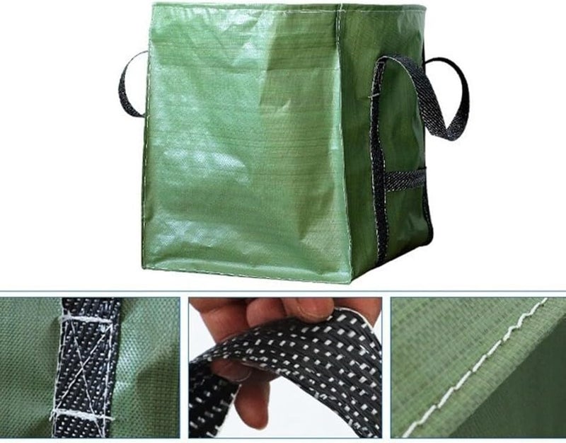 أكياس نفايات الحدائق الثقيلة 60x60x70 سم بمقابض معززة مقاومة للتمزق والثقب ومحمية من الأشعة فوق البنفسجية - Image 5